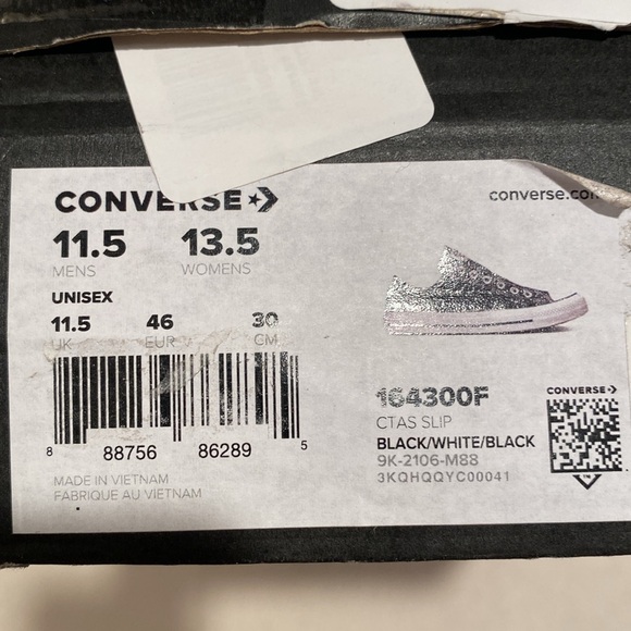 Converse Men's Black Slip-On Sneakers - Picture 7 of 7